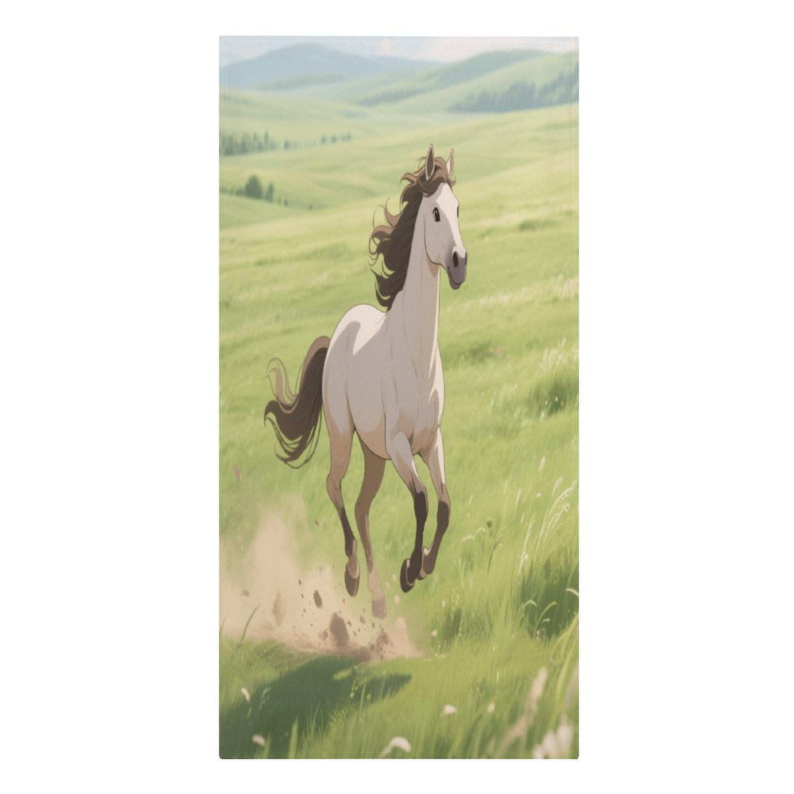 Fekiloot Men's Style Horse On The Grassland Large Beach Towel, Travel Towel For Adults Wo, Pool Towels For Beach, Camping, Swim Pool, Gym, Sports& Yoga 61.4"X30.3"