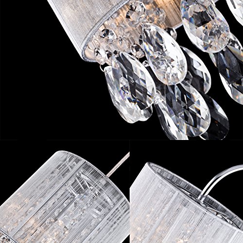 Claxy Ecopower Lighting Modern Metal Crystal Wall Sconce-1 Light #TOP4