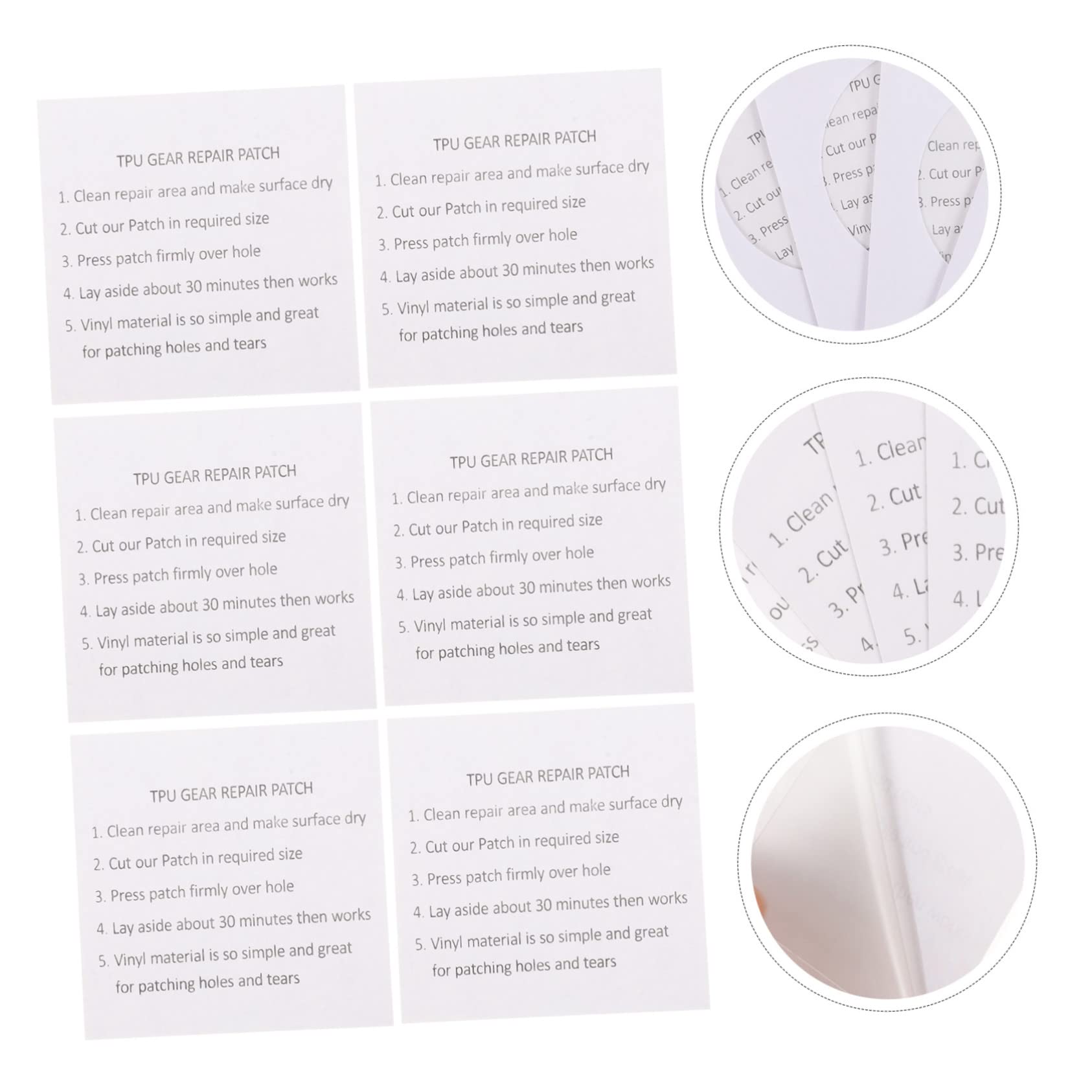 Operitacx 100stücke Tpu Reparaturflicken Für Aufblasbare Produkte Selbstklebend Transparent Geeignet Für Boote Schwimmringe Zelte