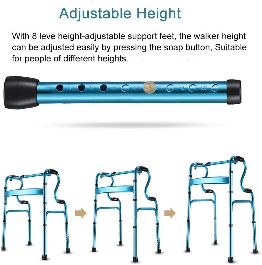 青い折りたたみ式歩行器 青い折りたたみ式歩行器 折りたたみ式歩行器 歩行器 高齢者用歩行器