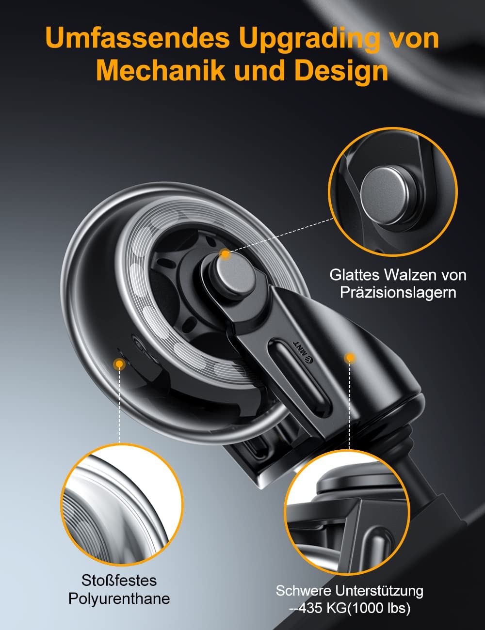 SUPPORTO RUOTA SEDIA Tappo Ruota Universale Antivibrazioni Ufficio Casa