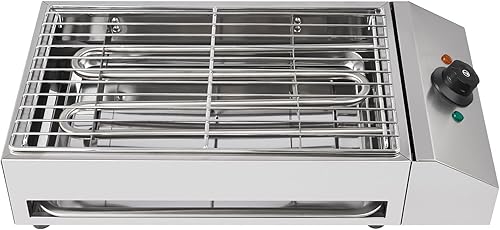 PERFERATE Parrilla eléctrica de barbacoa de 1800 W, sin humo, para interiores y exteriores, parrilla de acero inoxidable para encimera coreana,