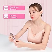 Vista 5 de Juego de taladro de uñas inalámbrico, limas de uñas eléctricas y uñas pulidoras para uñas de gel natural o acrílicas, lima de uñas recargable, Dorado