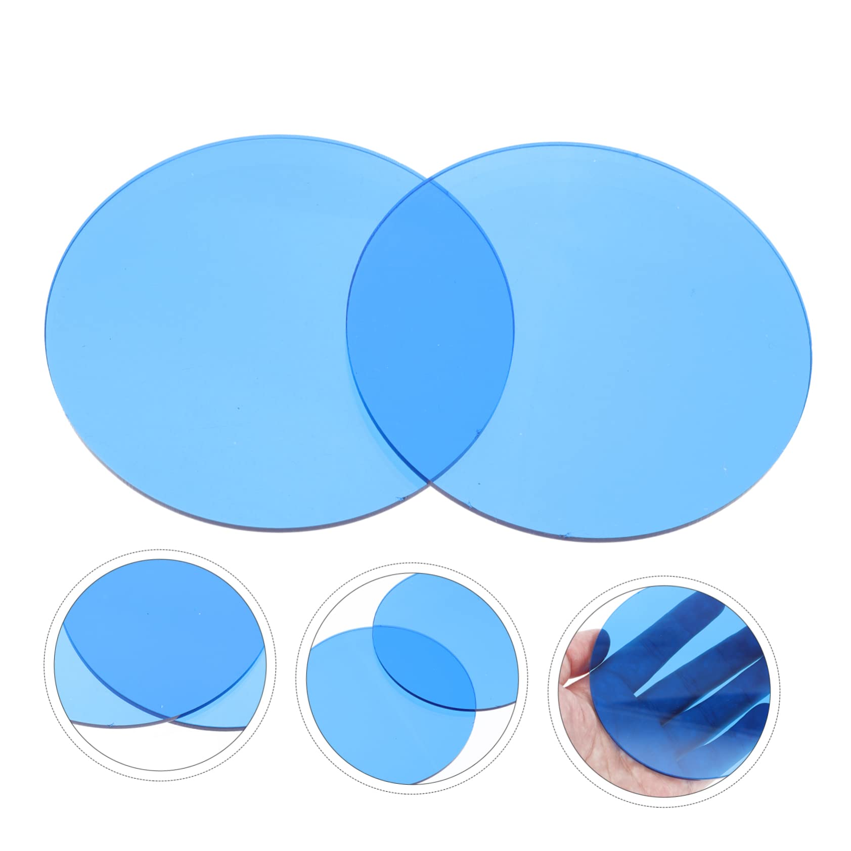 PRETYZOOM 8pcs Transparent Creative Flower Shaped Mats for Stylish Table Decor Heat for Home Office Photography Props Elegant Design