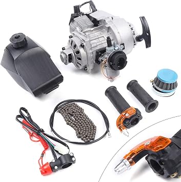 49CC 2-Stroke Engine Motor Kit,Pull Start Engine Motor for Mini Dirt Bike Motor Pocket ATV Scooter