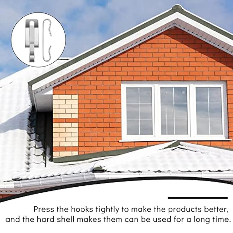 Generic 192Pcs Heat Cable Roof Clips Cable Clips and Spacers Kit Cable Wire Clips Gutter Clips Outdoor Cable Clips Heater Clips Durable - (Color: Photo Color)