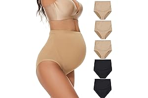 KUNINDOME Maternity Underwear Over Bump, Seamless Maternity Support Panties, Plus Size, Multi Pack