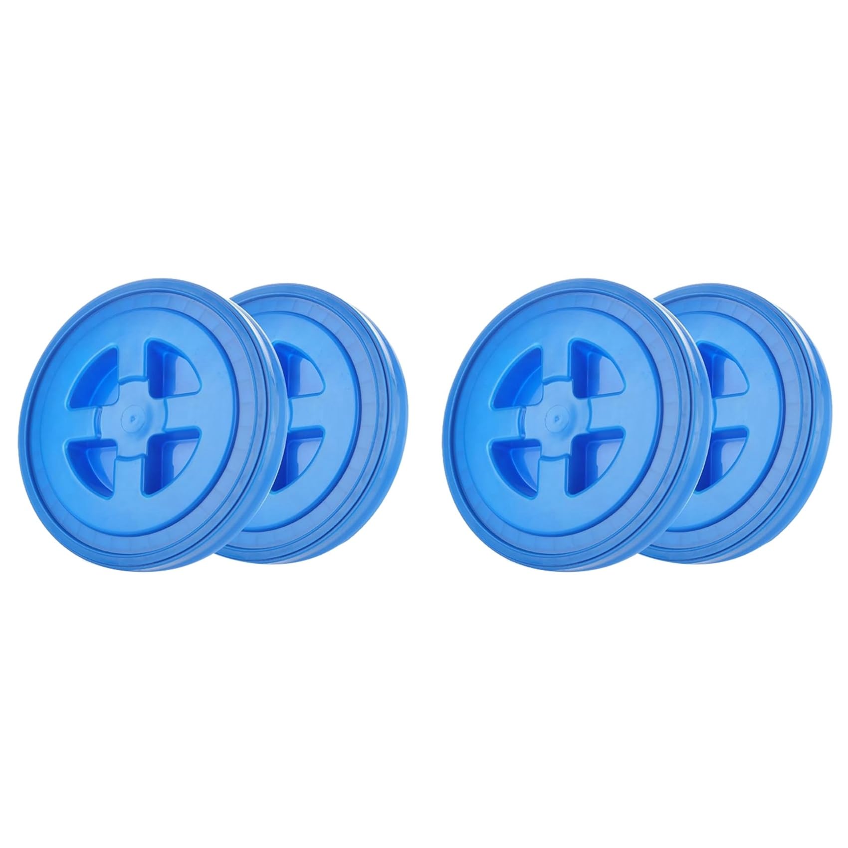 Ctrlzs Blue 4 Pieces 5 Gallon Leak-Proof Bucket Lid Plastic Storage Buckets Seal Lids Pail Lid Pet Food Storage