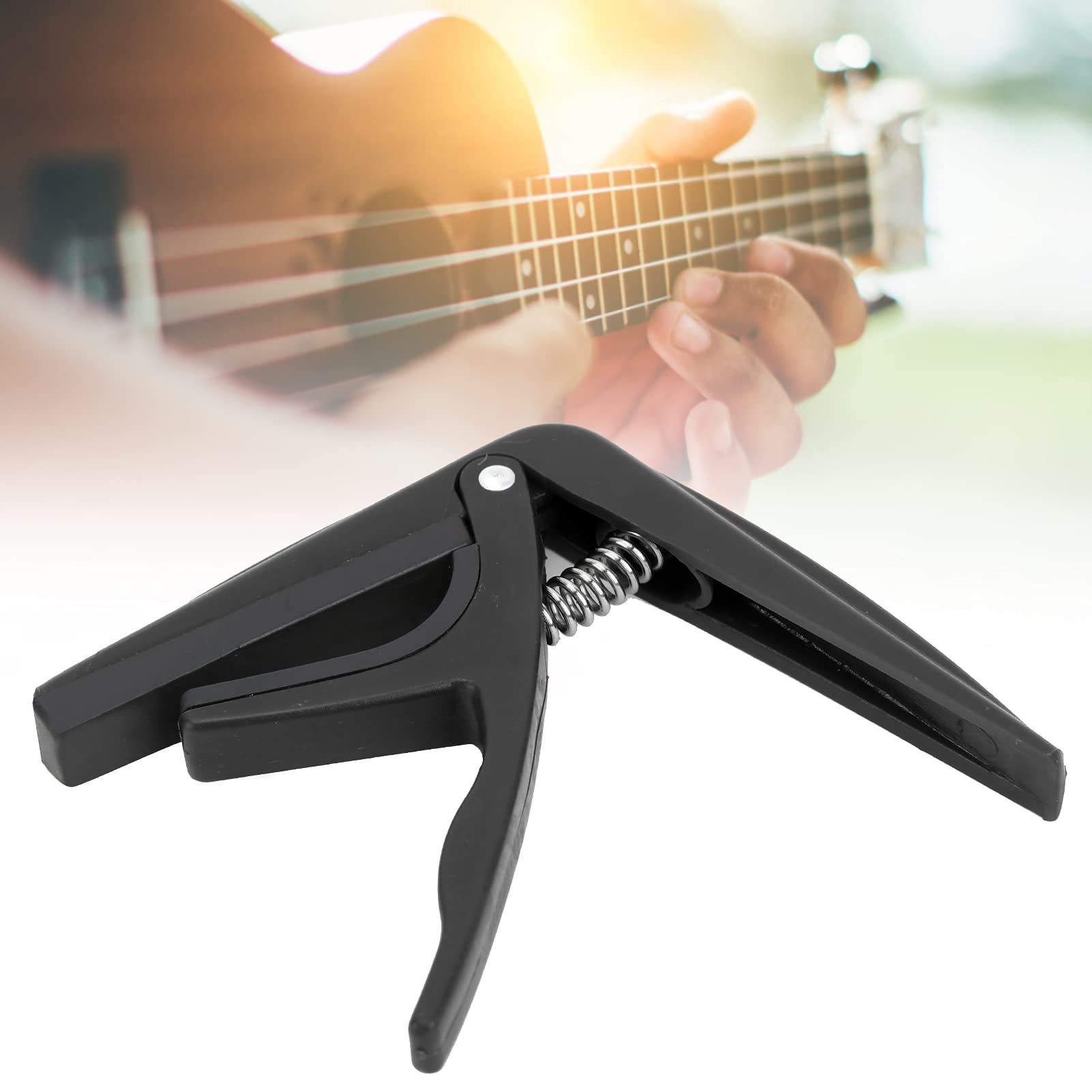 Ukulele Capo, 4-strunowe kapo gitarowe Szybka wymiana na instrument strunowy(czarny)