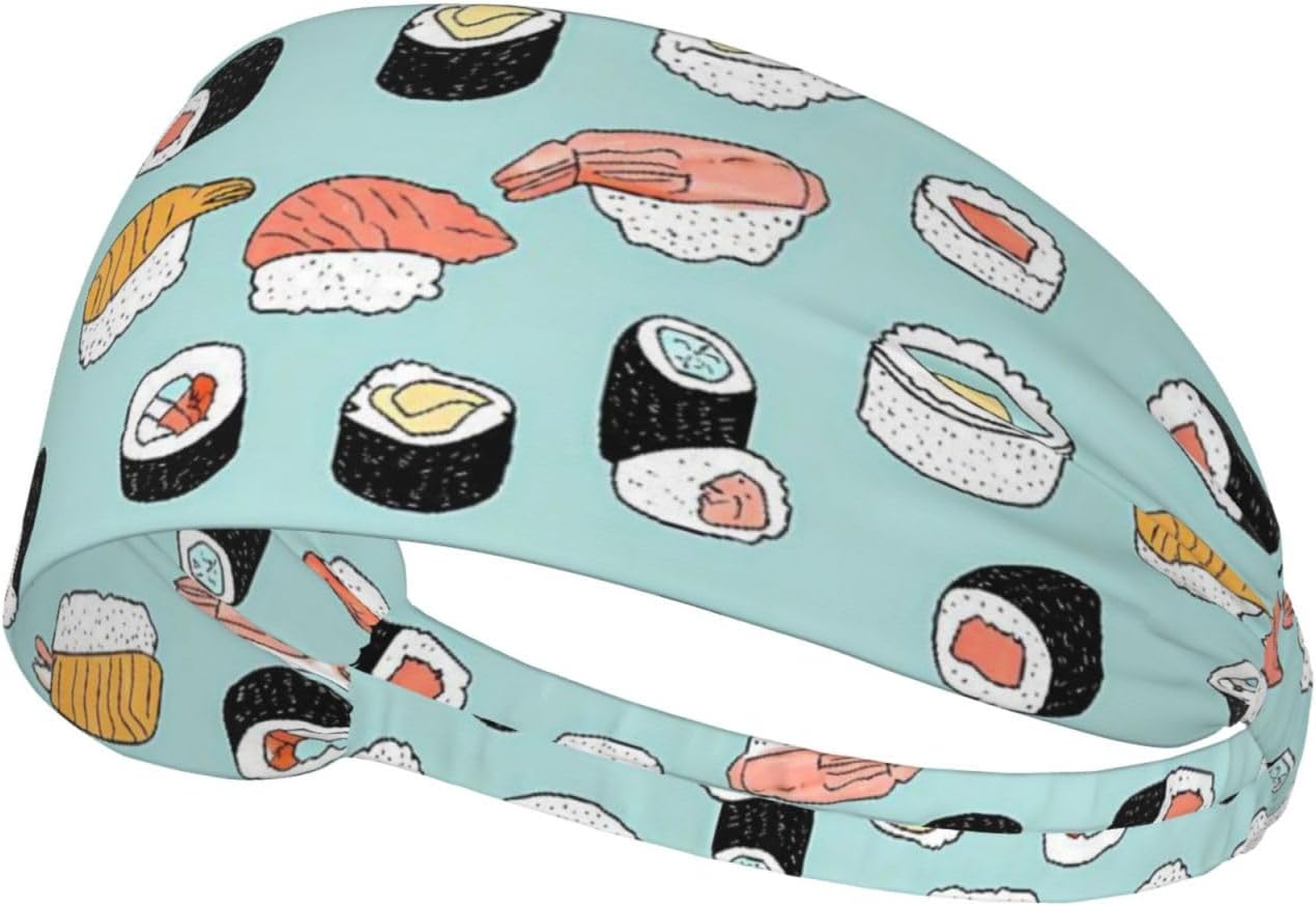 Delicious Sushi Elastic Exercise Headband Fashion Versatile Hair Scarves Decor