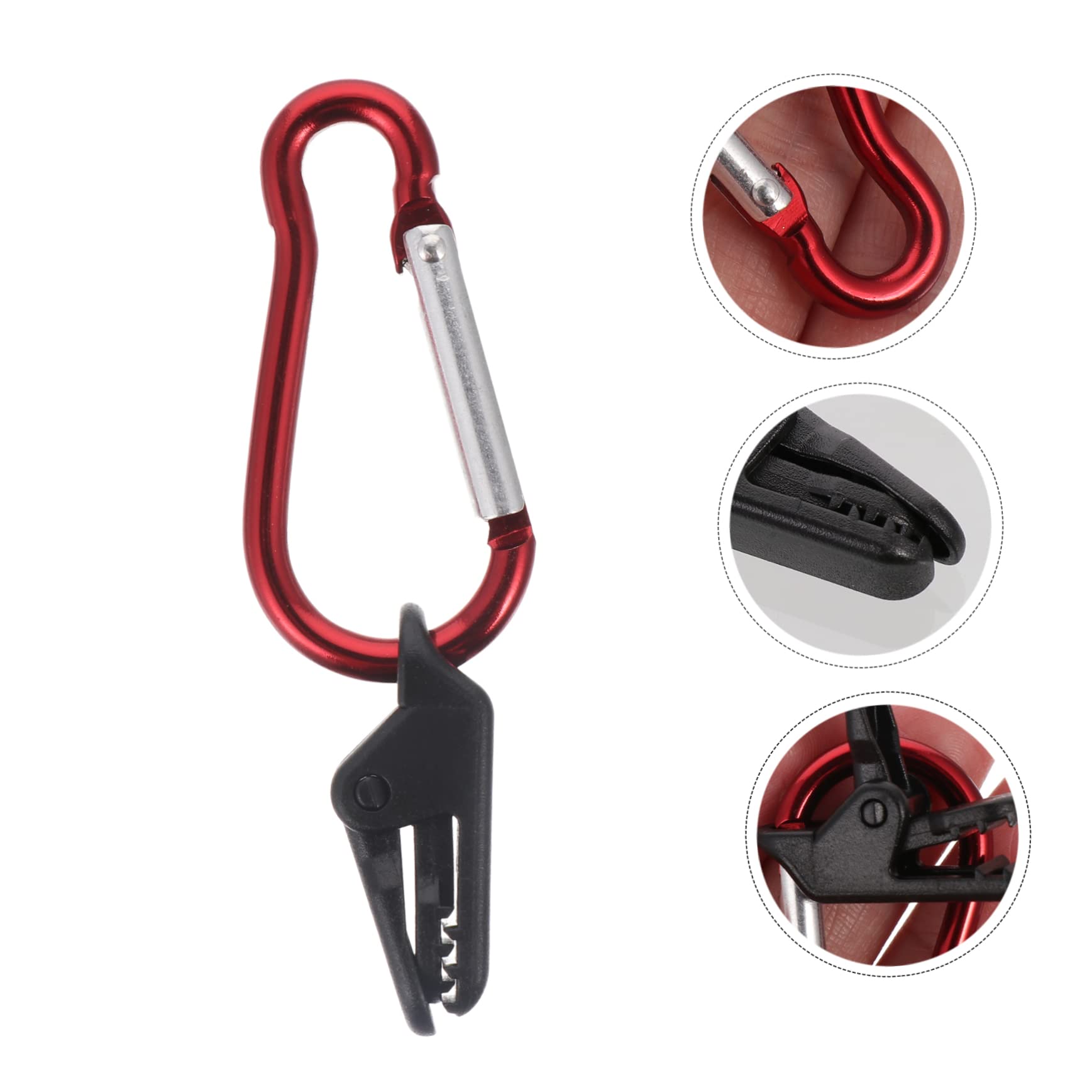 WOONEKY Camping Supplies 20 Sets Tent Fixing Clips Strong Windproof Clamps Tooth Shape for Tarpaulin