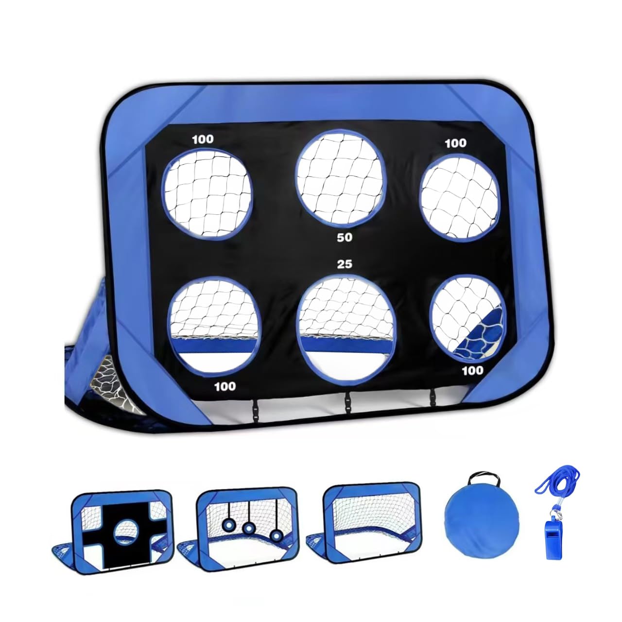 Football Goals for Kids，Pop-Up Football Training Goal for Kids, 4-in-1 Game Modes football gifts for boys, Ideal for Indoor/Outdoor Garden & Backyard