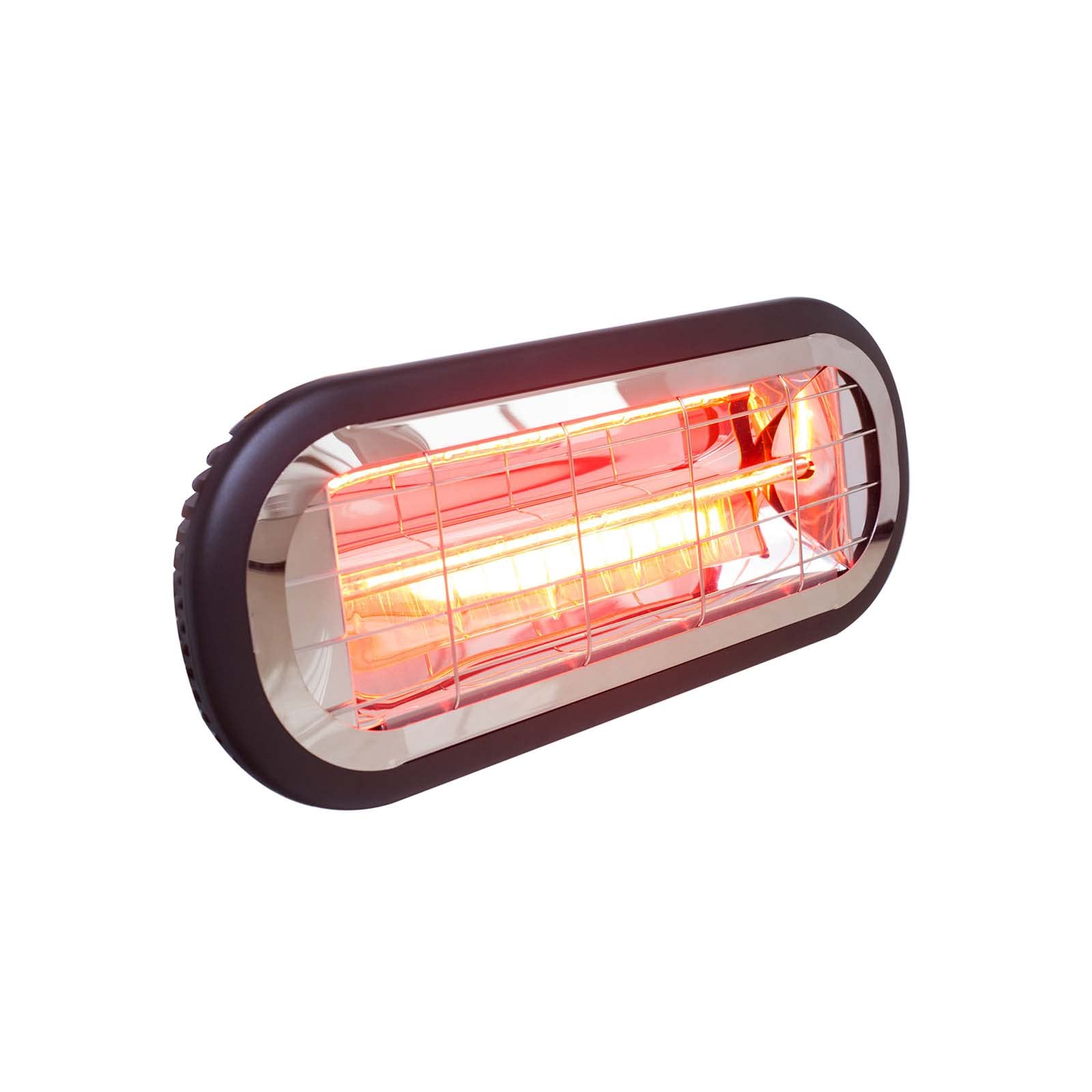KEKAI Calefactor Eléctrico Infrarrojos Fibra de Carbono Top Design 2000 W de Techo/Pared Negro Interior/Exterior 46x19x7,5 cm