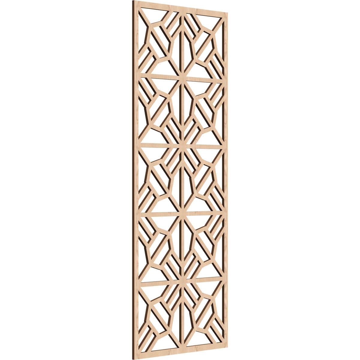 Auburn Decorative Pierced Fretwork Wood Wall Panels, 17 3/8"W x 44 3/8"H x 1/4"T, Red Oak