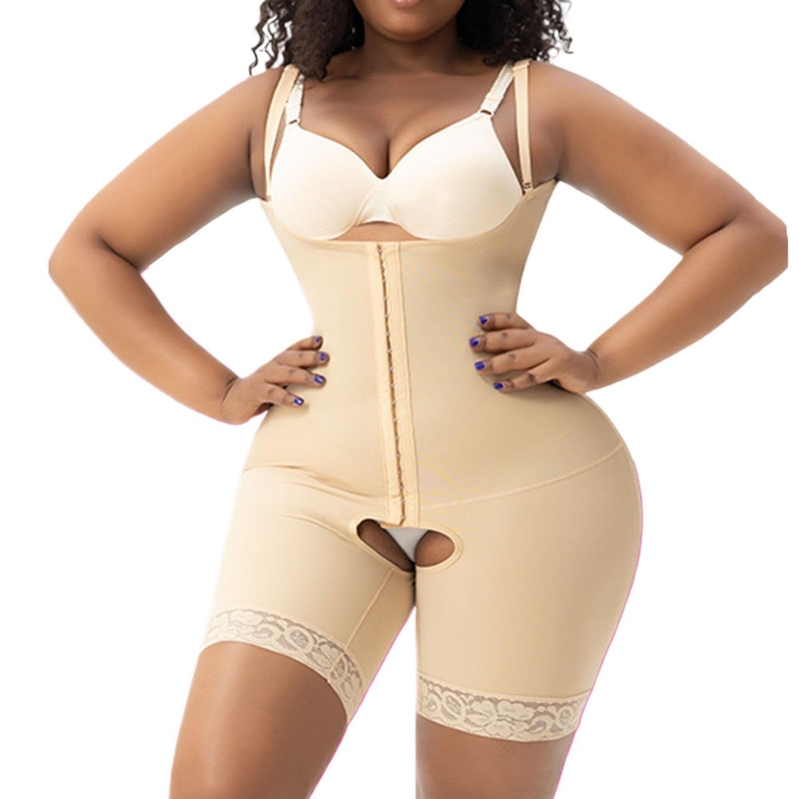 Indumento Compressivo Post-operatorio Senza Reggiseno con Schiena Alta Faja Lipo BBL Fase 2 Waist Trainer Butt Lifter Thigh Slimmer Bodysuit