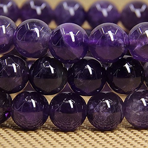 Natural A Grade Amethyst Gemstone 8Mm Purple Crystal Round Beads Stretch Bracelet 7 Inch #TOP2