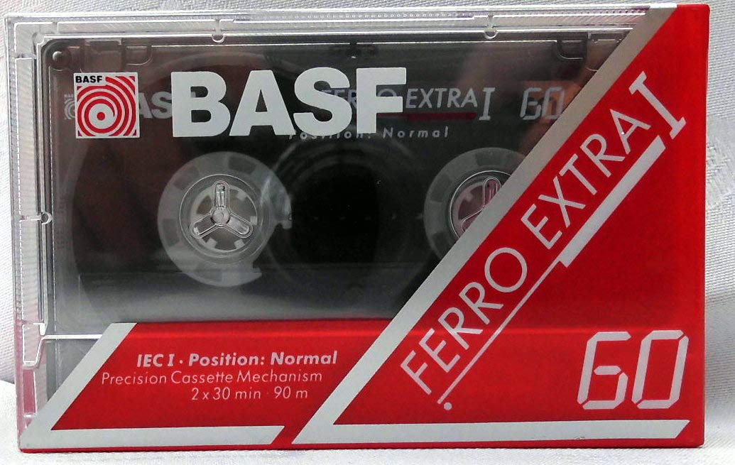 CASSETTE AUDIO K7 TAPE 1 CASSETTE VIERGE BASF FERRO EXTRA I 90 MINUTES NEUF (5