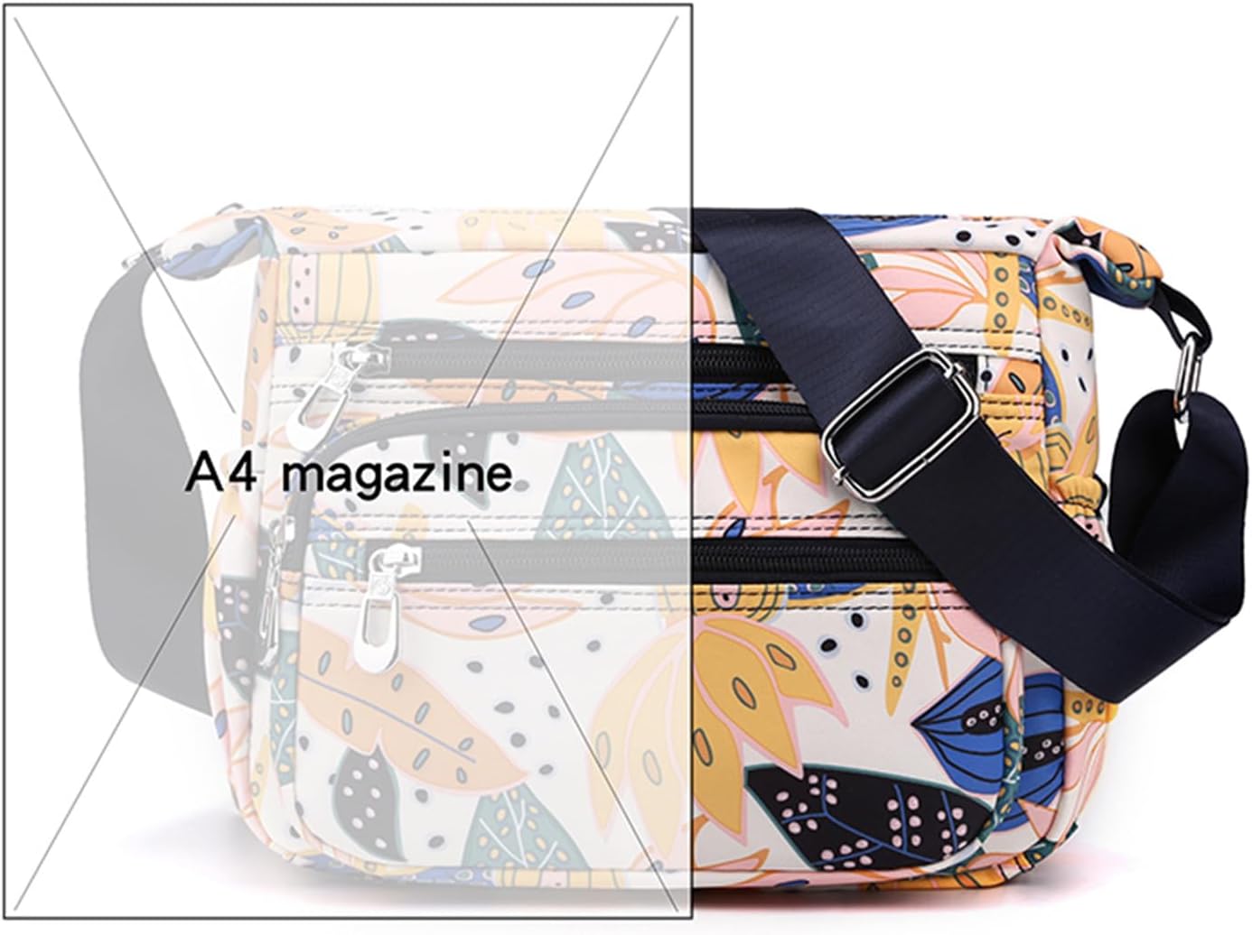 Crossbody Bags for Women, Medium Size Shoulder Handbags Satchel Purse with Multi Zipper Pockets - Image 7