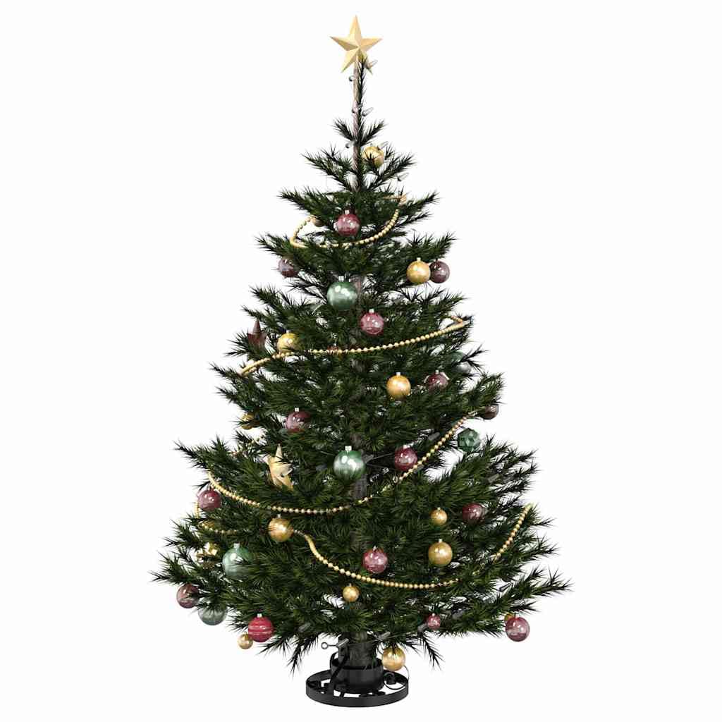 Soporte para árbol de Navidad, acero negro, 40 x 40 x 21 cm, con tecnología de tracción y depósito de agua para árbol de Navidad, interior y exterior, antivuelco, moderno, estable, para día
