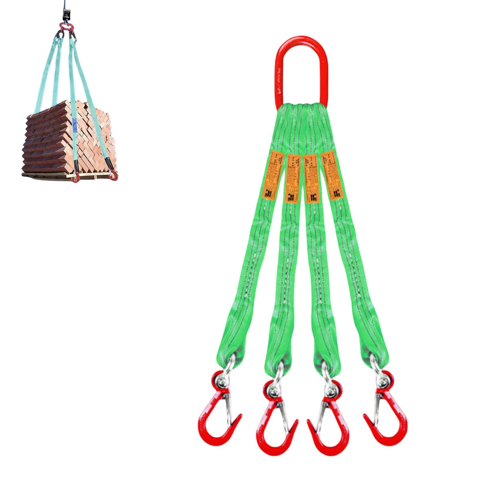 Élingue Textile à Quatre brins avec Crochets