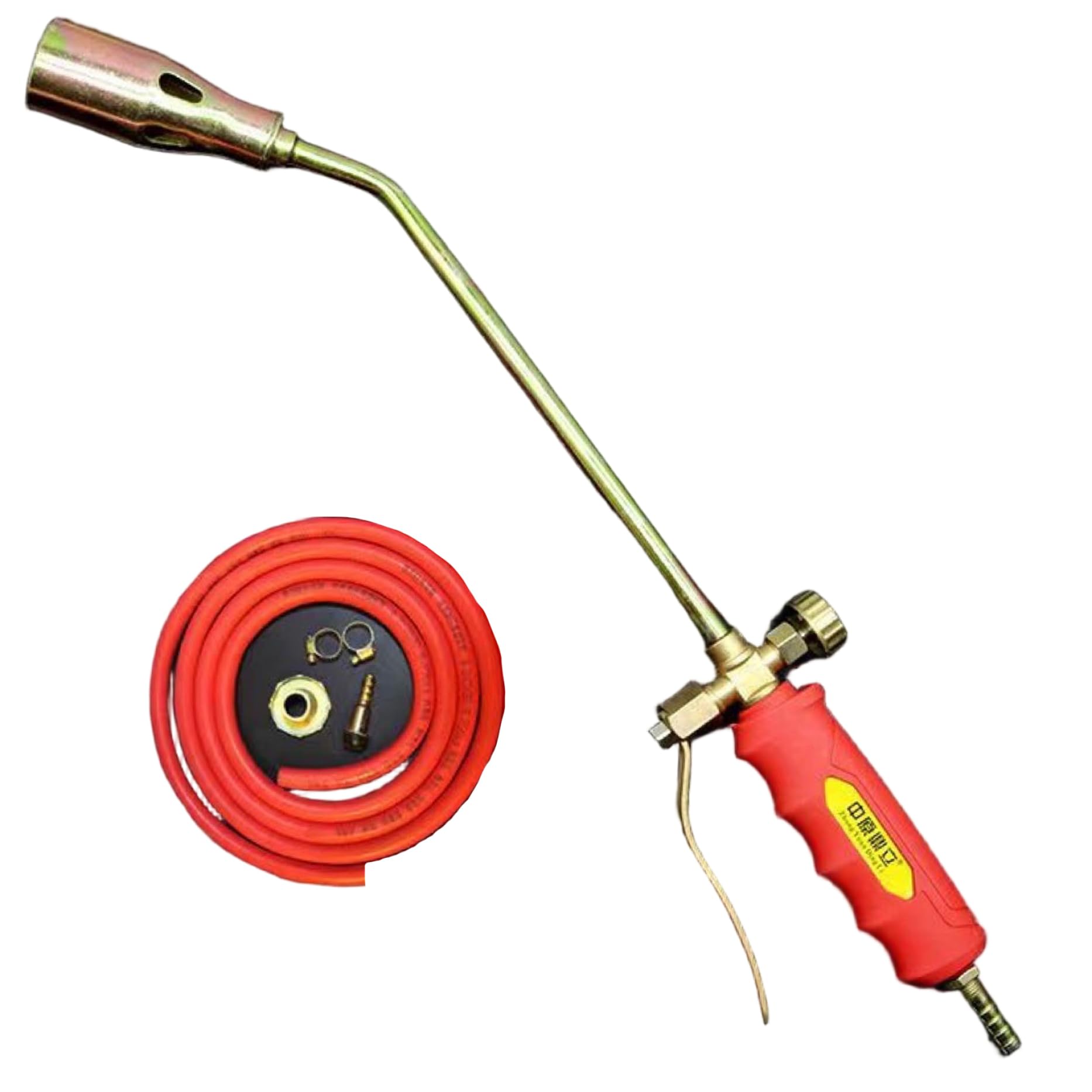 Brûleur de mauvaises herbes, torche portable au propane Biswitch avec tuyau de 2 m et poignée antidérapante pour jardin, bois, glace, neige, route