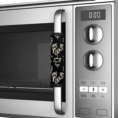 Vista 93 de 6 fundas lavables para manijas de puerta de refrigerador, protector antideslizante para nevera, horno, lavavajillas, mantener alejadas de huellas