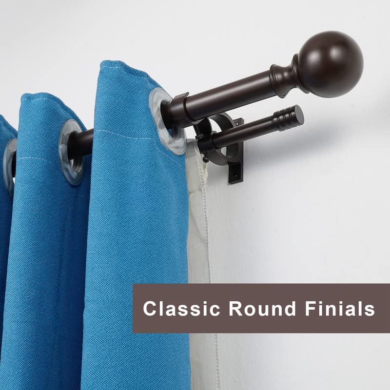 Duplex Window Rods Snapklik.com : Double Curtain Rods For Windows 36-72 Inches, Adjustable ...