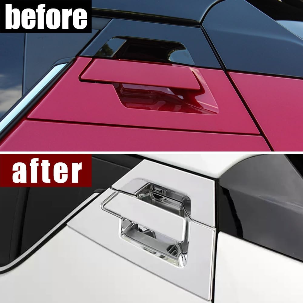 ERIDANUS Auto Accessories Fit for Toyota C-HR 2022 2021 2020 2019 2018 CHR Car Rear Door Handle Bowl Cover Trims (Chrome Silver) ABS 6 PCS