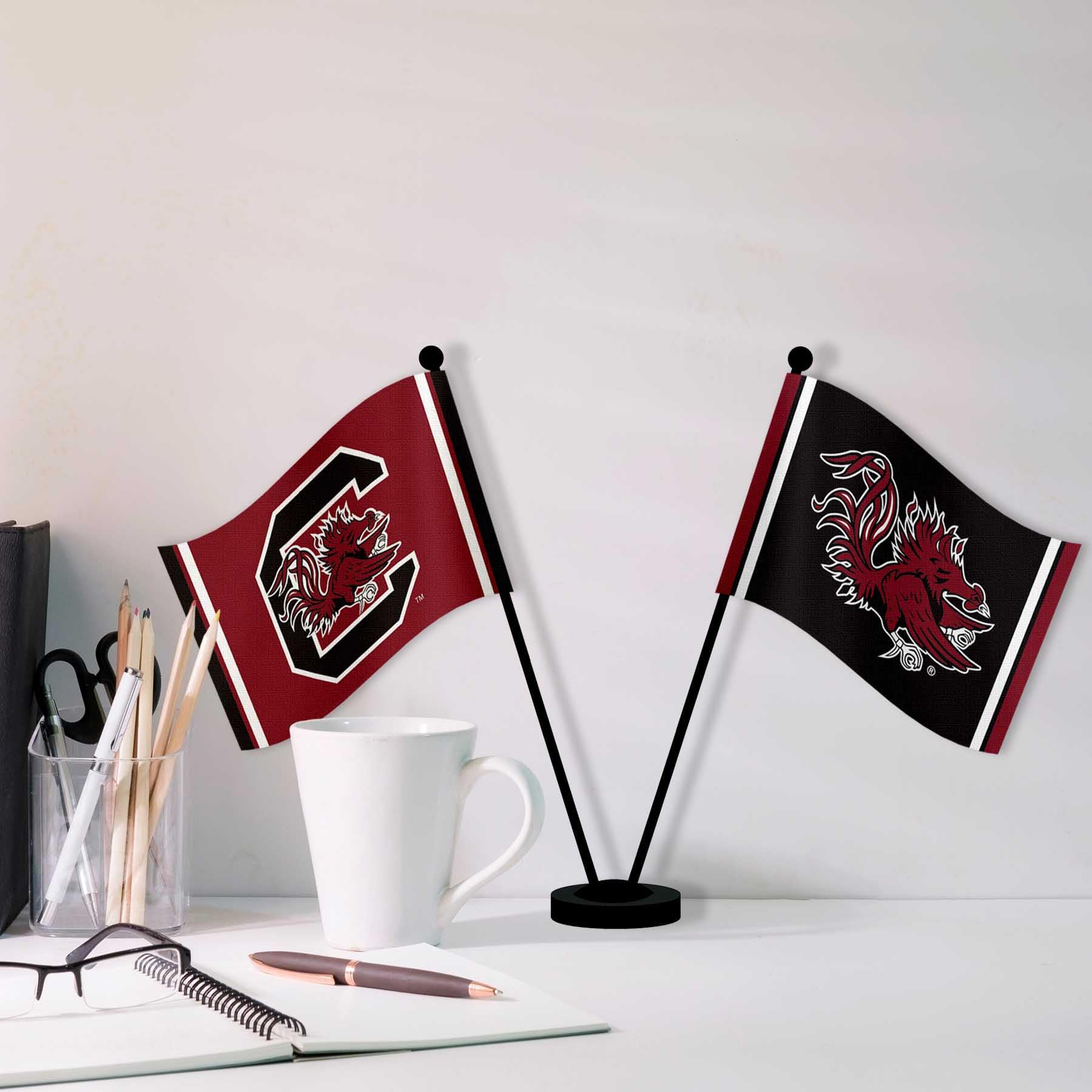 Drapeaux de bureau et de table Gamecocks de Caroline du Sud