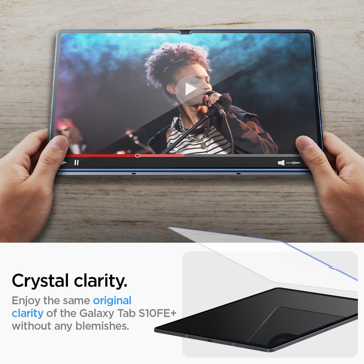 Spigen Glas.tR Slim Vetro Temperato compatibile con Samsung Galaxy Tab S10 FE Plus, Anti-graffio, Cristallino, Durezza 9H Pellicola prottetiva