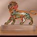 FNYDOX Lion Wood Carving Decor
