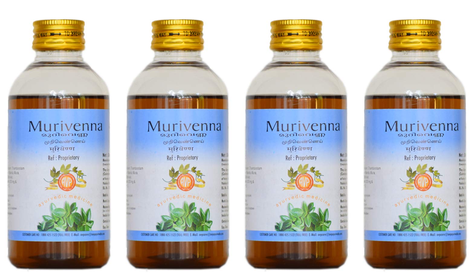The Arya Vaidya Pharmacy The Arya Vaidya Pharmacy 4 x Murivenna von AVP 200 ml (4 Stück)