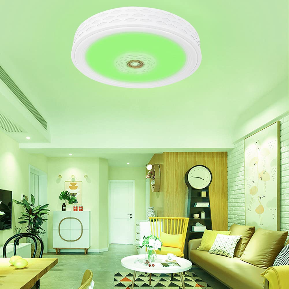 Qcwwy Smart Lampada da Soffitto Funziona con Alexa (milky white border)