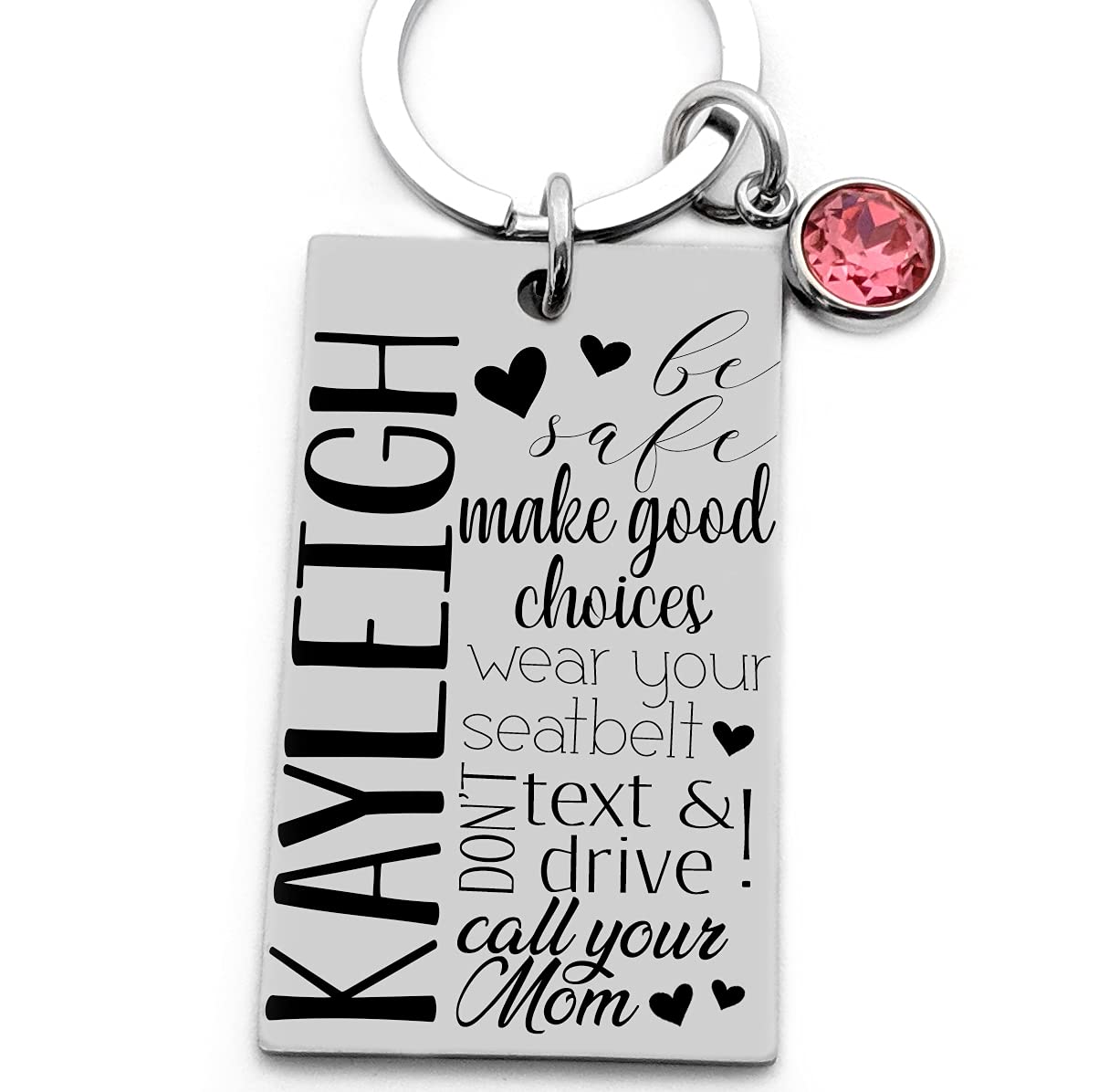 HandmadeGift for Teenager, Sweet Sixteen Gift, Teen Daughter Gift, New Driver Key Chain, Drive Safe, Make Good Choices, Birthday Gift, Girl Key Chain