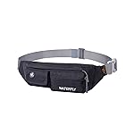 WATERFLY Fanny Pack for Women Men Water Resistant Small Waist Pouch Slim Belt Bag with 4 Pockets Lightweight Crossbody Chest Bag Fit All Phones, 11.02 x 2.1 x 4.3 inch