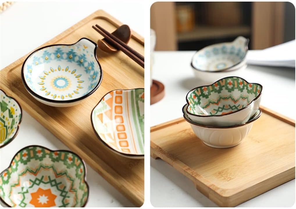 Plum Flower Dish Ceramic Small Household Soy Sauce Vinegar Seasoning Hot Pot Dipping Bowl Side Pickle Plate