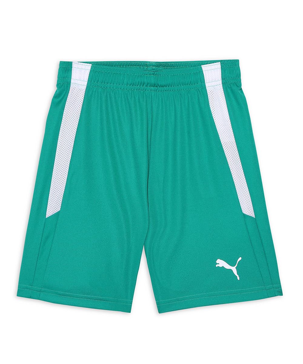 PUMA Unisex Kids Teamliga Jr Shorts, Pepper Green-puma White, 140 EU