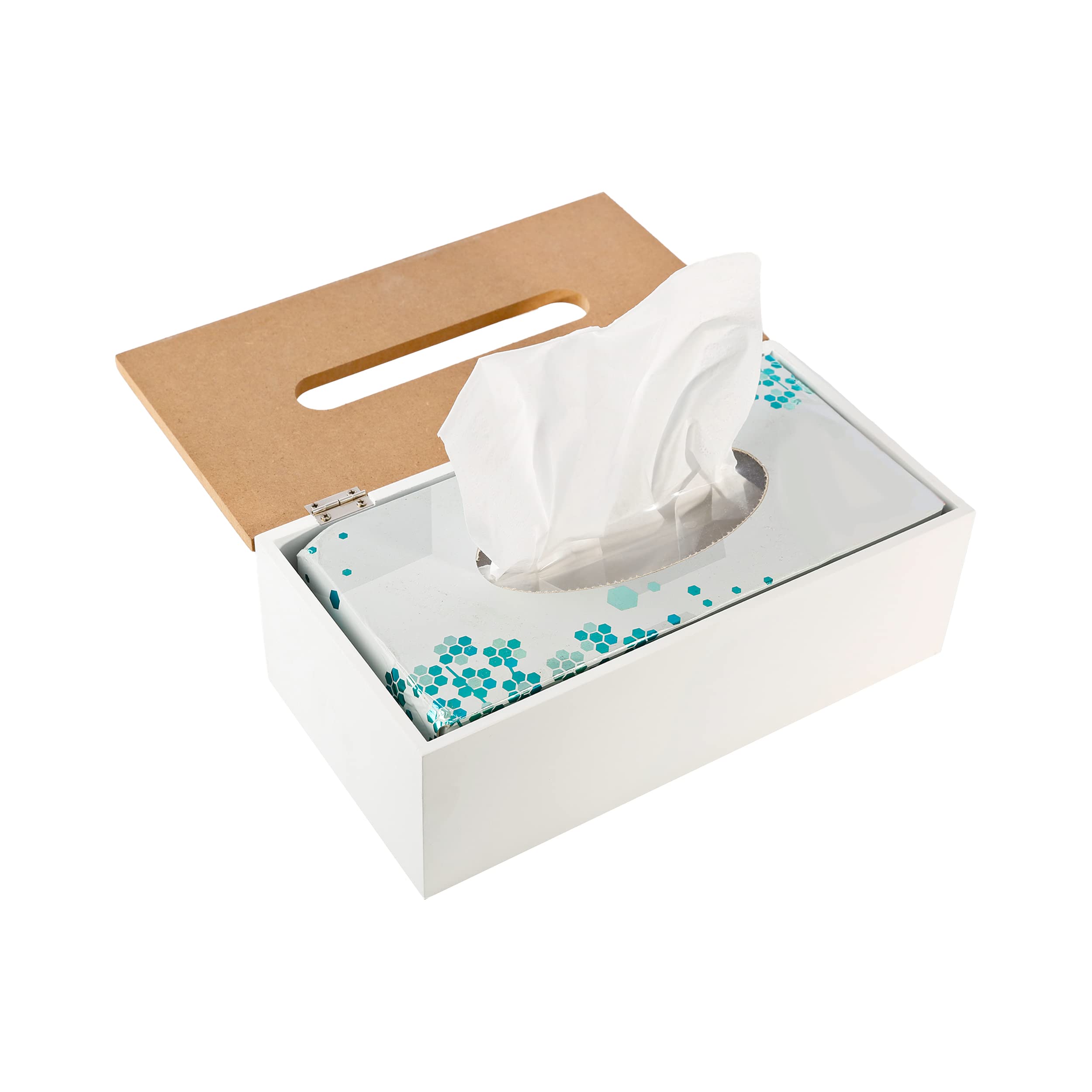 Caja De Pañuelos De Madera - Organizador Decorativo Para Salón, Dormitorio O Cocina