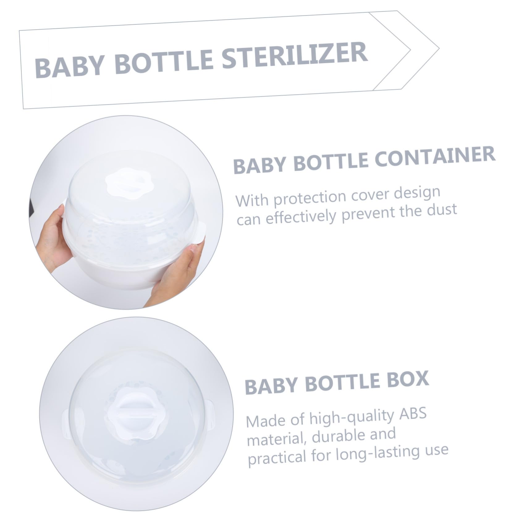 Caja Esterilizadora para Biberones Microondas Pp Blanco