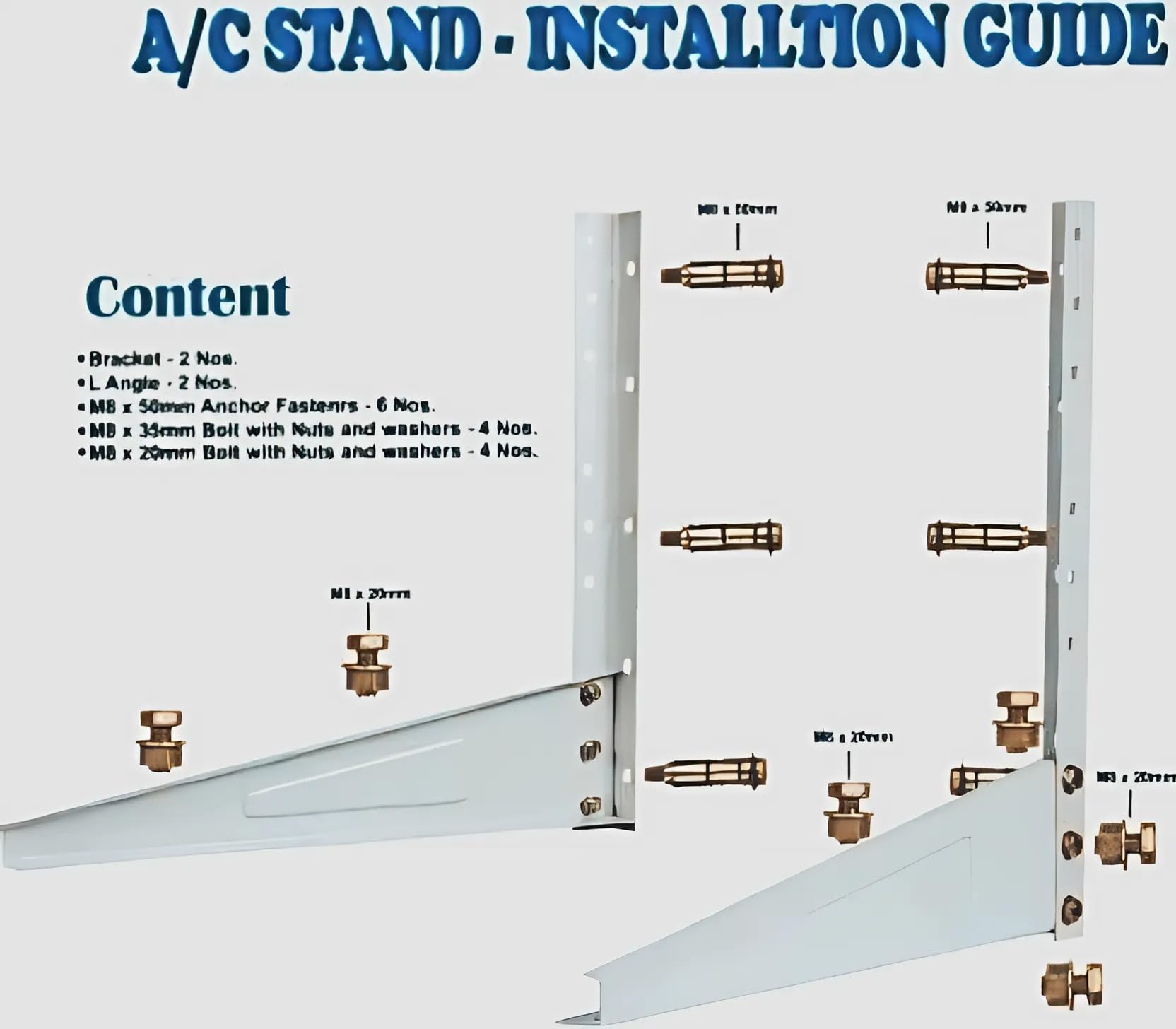 SIROTIA 36" (Inch) AC Stand Heavy Duty Air Conditioner Outdoor | Unit Wall Mounting Brackets Ac Out Door Stand | Sutibale for All Type of AC Outdoor Unit. 3