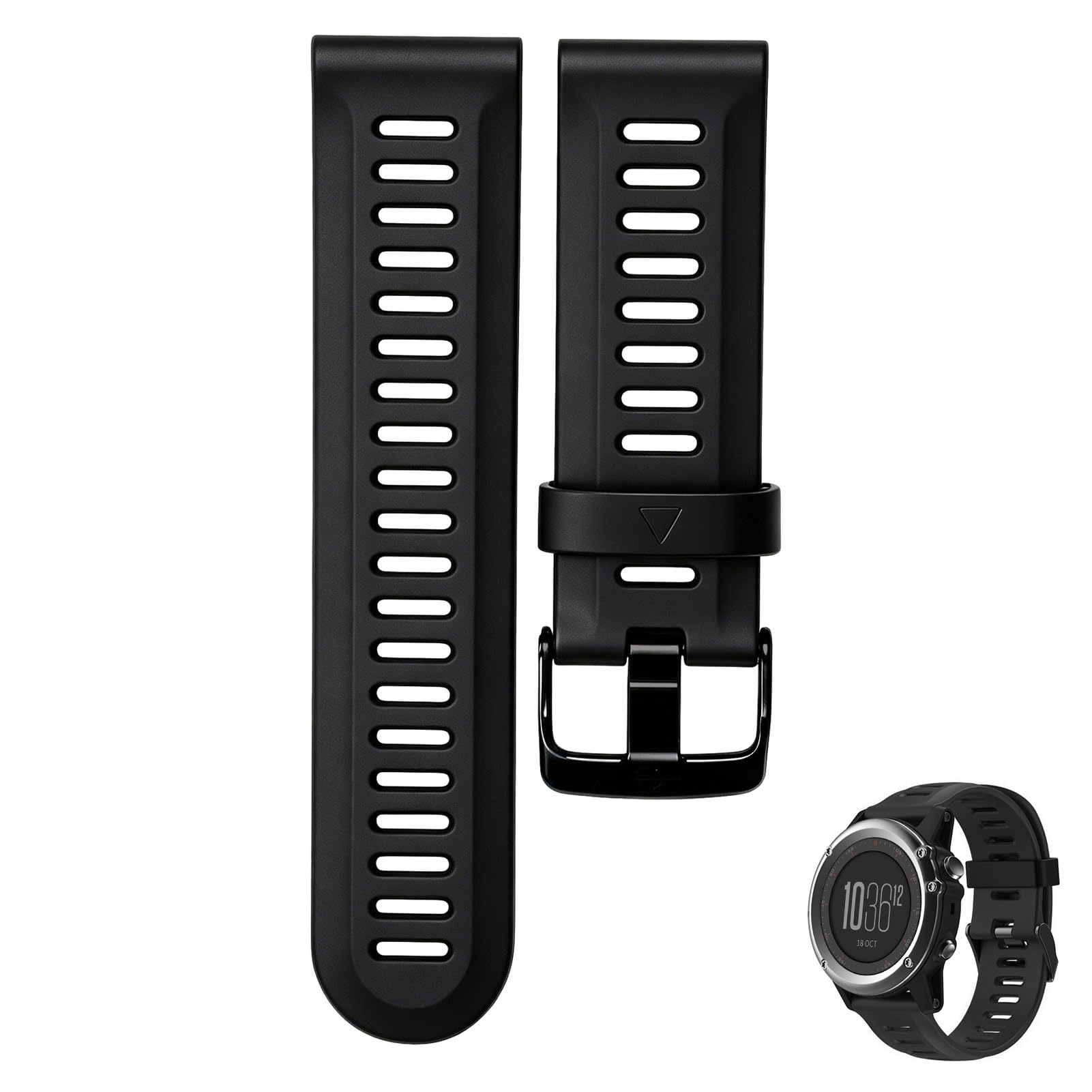 Replacement Silicone Smartwatch Band for Garmin Vivoactive 5/6 /Fenix 3 HR Strap, Sports Fitness Accessory, Durable Material
