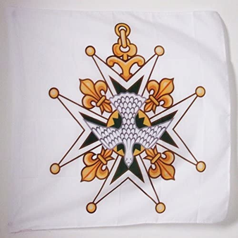 AZ FLAG - Order of the Holy Ghost Cross Flag - 3x3 Ft - 100% Polyester Holy Ghost Banner with Sleeve - Fade Resistant - Vivid Colors - 3' x 3' Feet - 90x90 Cm