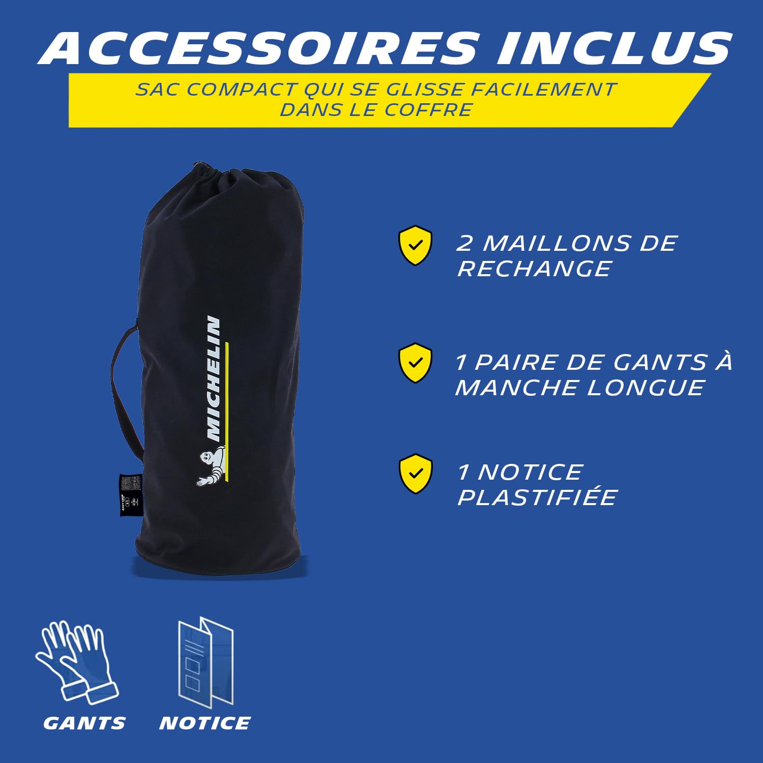MICHELIN EASY GRIP Limited Chaînes à Neige Composites E7 - Résistance et Performance equivalente aux Chaînes Métalliques - Montage rapide - Compatibles Véhicules Électriques et ABS