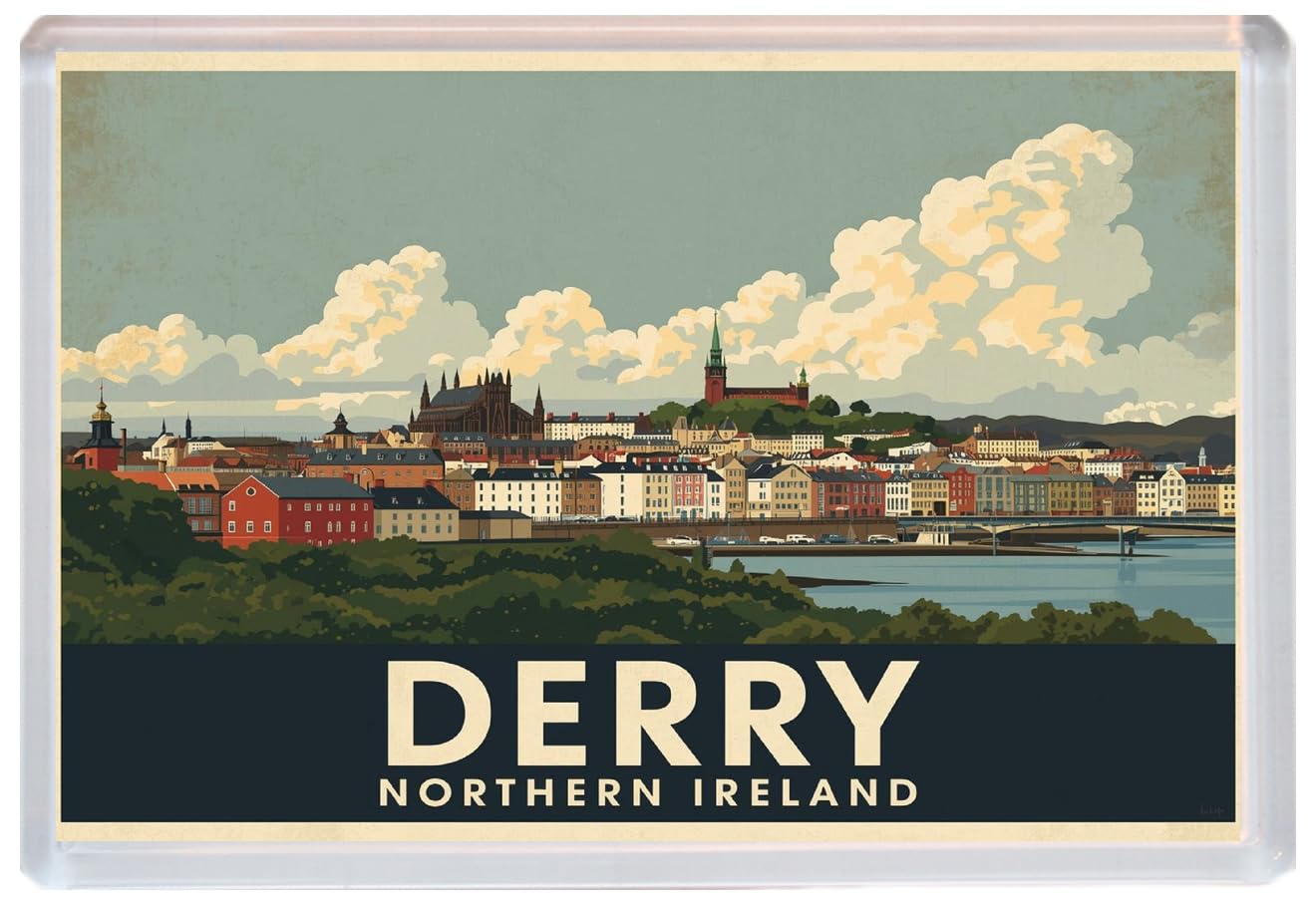 Derry - Northern Ireland - Jumbo Artistic Fridge Magnet 96 x 67mm BBSFHM3259