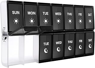 Extra Large Pill Organizer 2 Times a Day, Fullicon XL Weekly Pill Box Twice a Day, 7 Day AM PM Pill Case, Oversized Daily Medicine Organizer for Vitamins, Fish Oils or Supplement