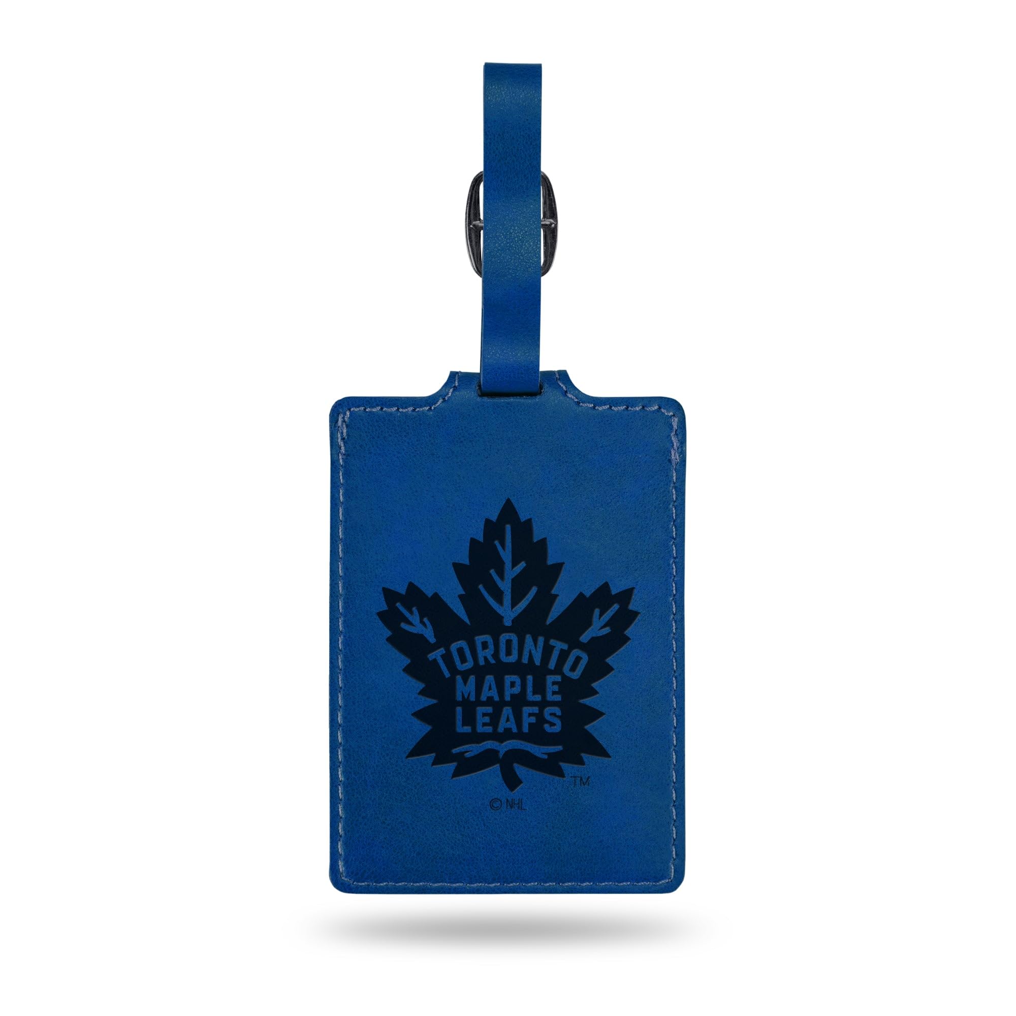 Rico Industries LELUG8701RY: Maple Leafs Team Color Laser Engraved Luggage Tag - Royal