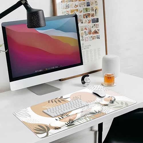 Miniatura 7 de Juego de alfombrillas de mouse para teclado, alfombrilla de mouse extendida + soporte para reposamuñecas para teclado, espuma viscoelástica,