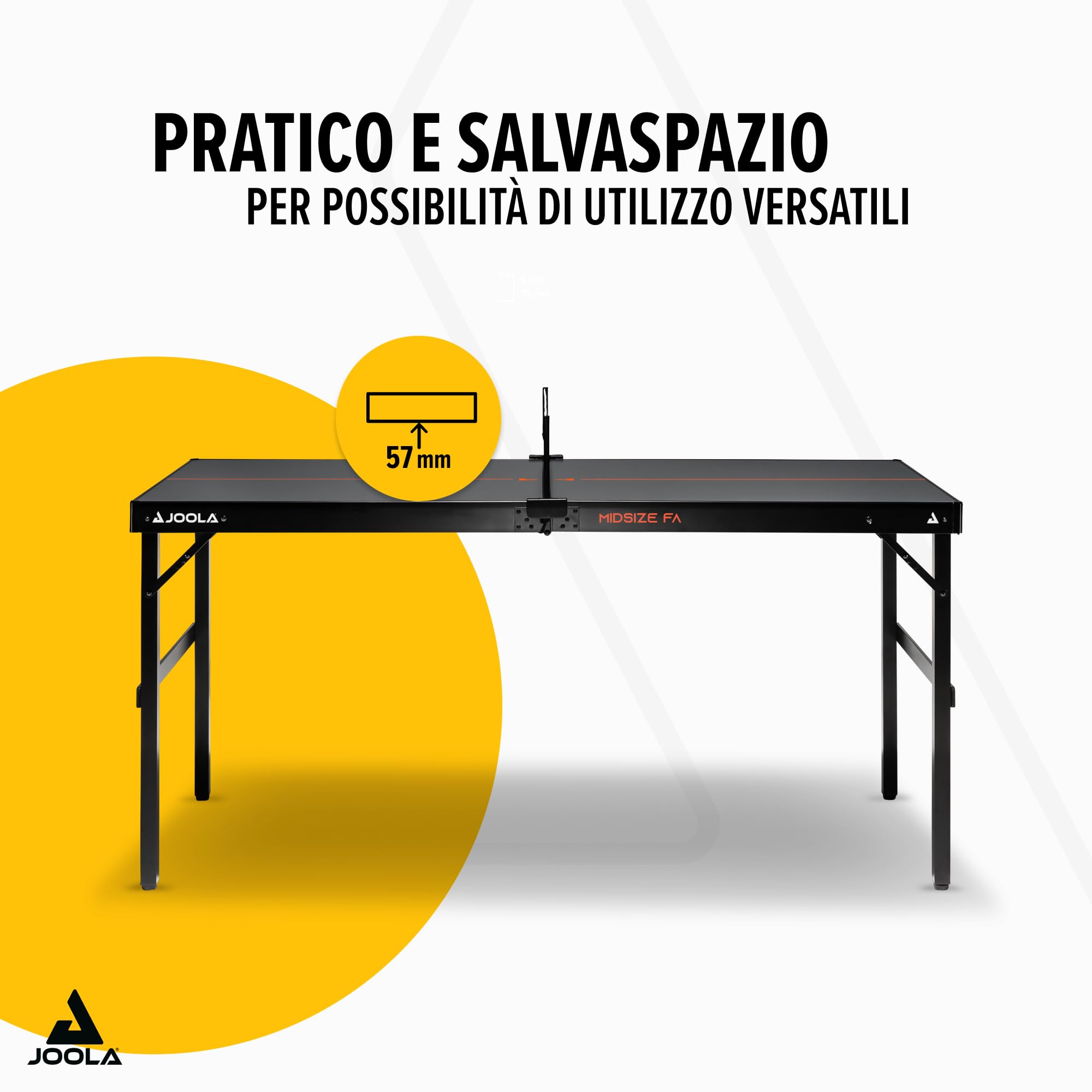 JOOLA Tavolo da Ping Pong Midsize - Tavolo per il Tempo Libero dal Design Moderno Con Rete Inclusa