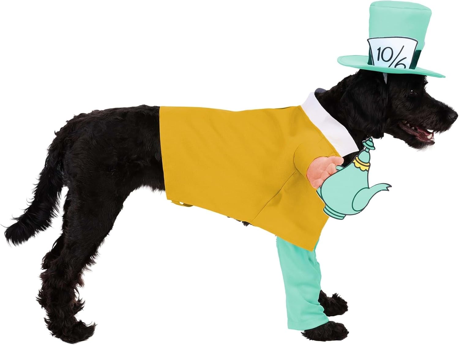 Disney Mad Hatter Pet Costume for Dogs - Includes Costume & Hat - Wonderland-Themed Outfit for Halloween & Events M