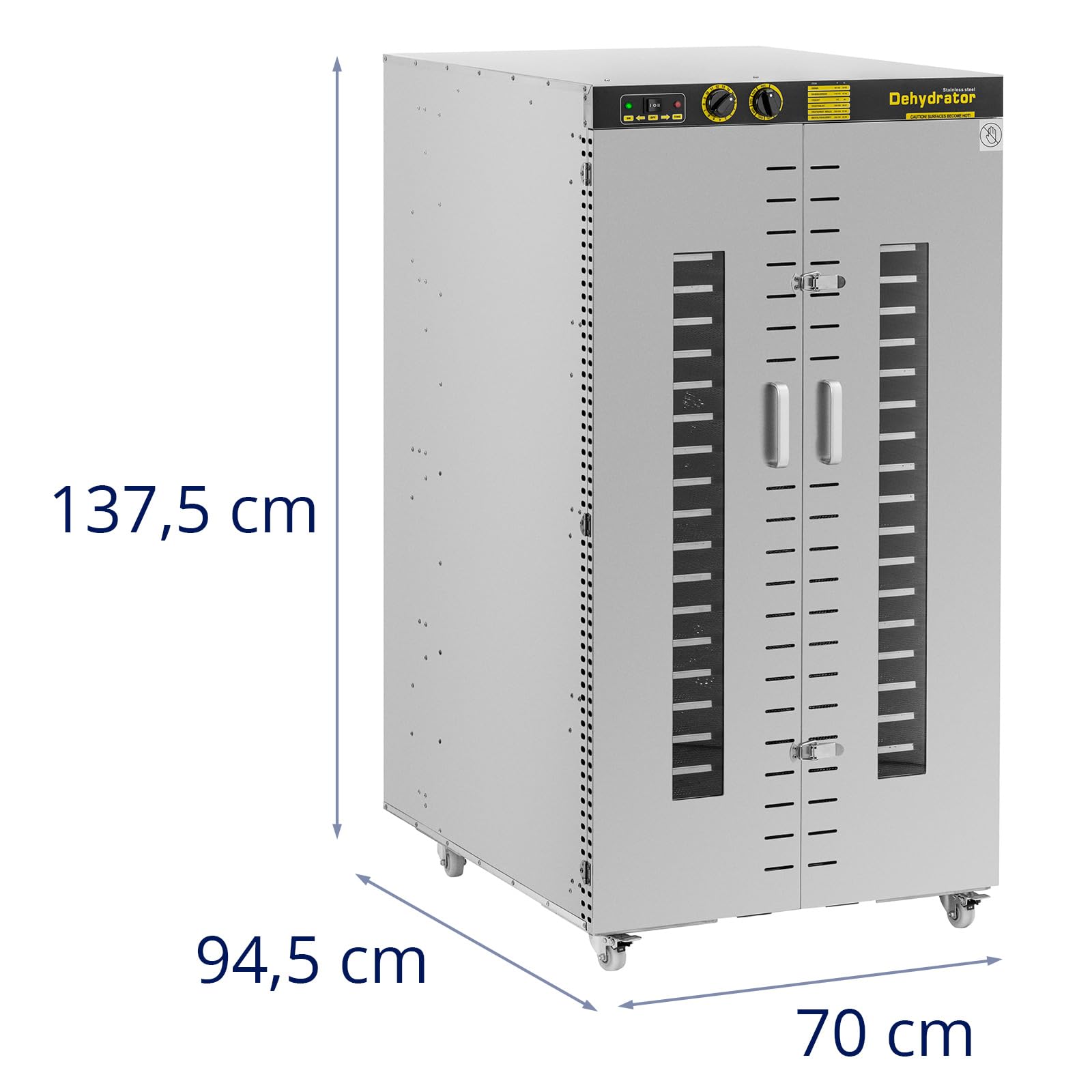 Royal Catering Essiccatore automatico 5850 W 24 piani timer fino a 15 h in acciaio inox disidratatore essiccatore frutta
